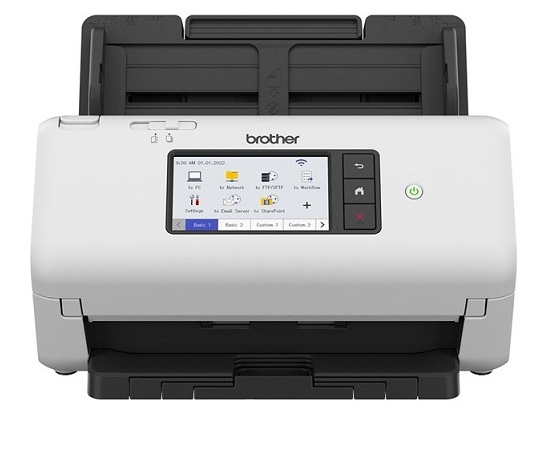 Máy Scan Brother ADS-4700W – Máy quét tài liệu 2 mặt tự động, WiFi & LAN, màn hình cảm ứng cho doanh nghiệp