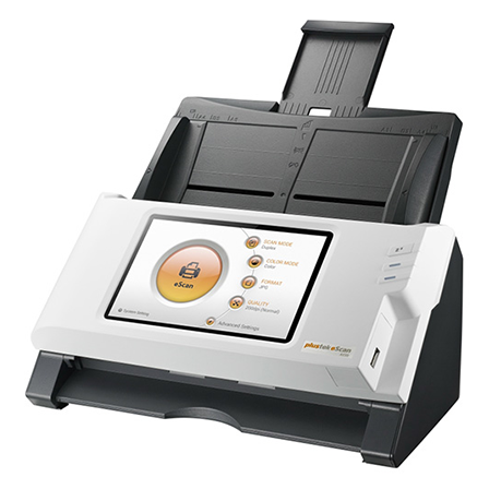 Plustek Scanner eScan A350 – Máy quét tài liệu mạng độc lập, 2 mặt tự động, màn hình cảm ứng cho doanh nghiệp