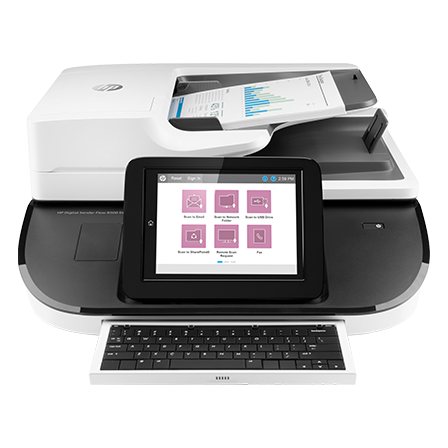 Máy scan HP Digital Sender Flow 8500 fn2 – Trạm số hóa tài liệu cao cấp, màn hình cảm ứng, công suất lớn cho doanh nghiệp(L2762A)