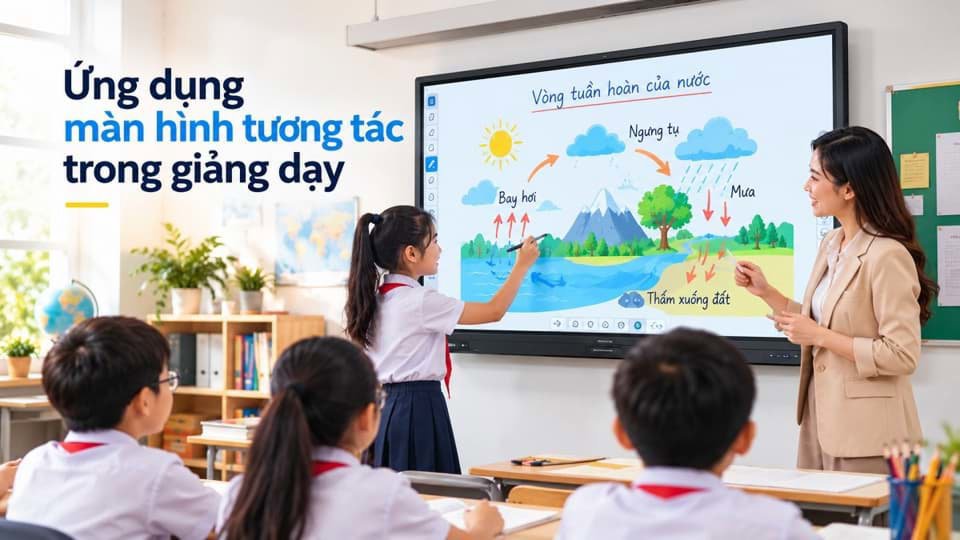 Ứng dụng màn hình tương tác trong hoạt động giảng dạy Ứng dụng màn hình tương tác trong hoạt động giảng dạy