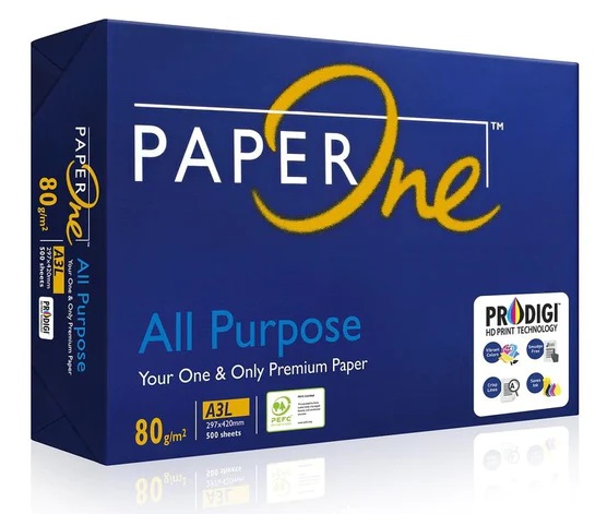 Giấy Paper One khổ A3 All Purpose Premium 80gsm – Giấy in photo cao cấp, trắng mịn, đa năng